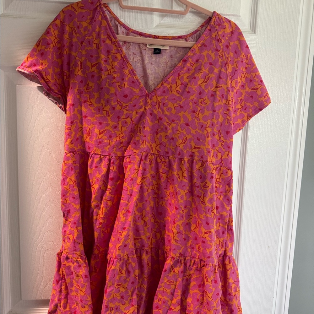 Universal Thread Pink and Orange Patterned Top